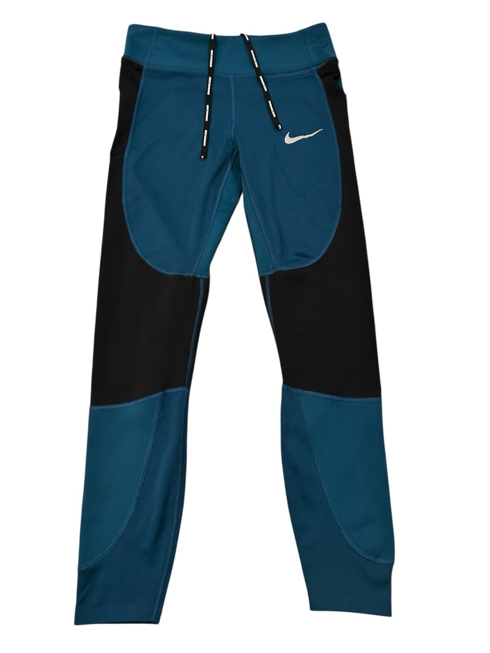 Nike Repel Epic Lux Tight Fit Running Tights Women’s M Teal Jogging Stretch